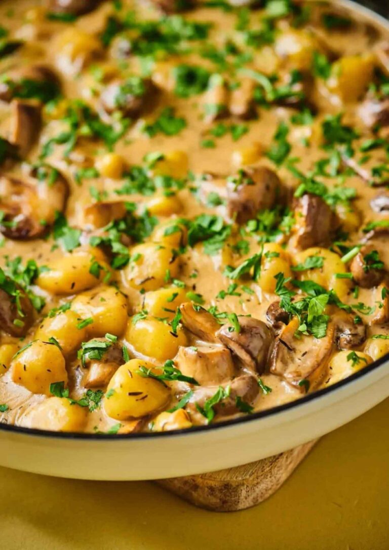 Tejszínes-gombás gnocchi